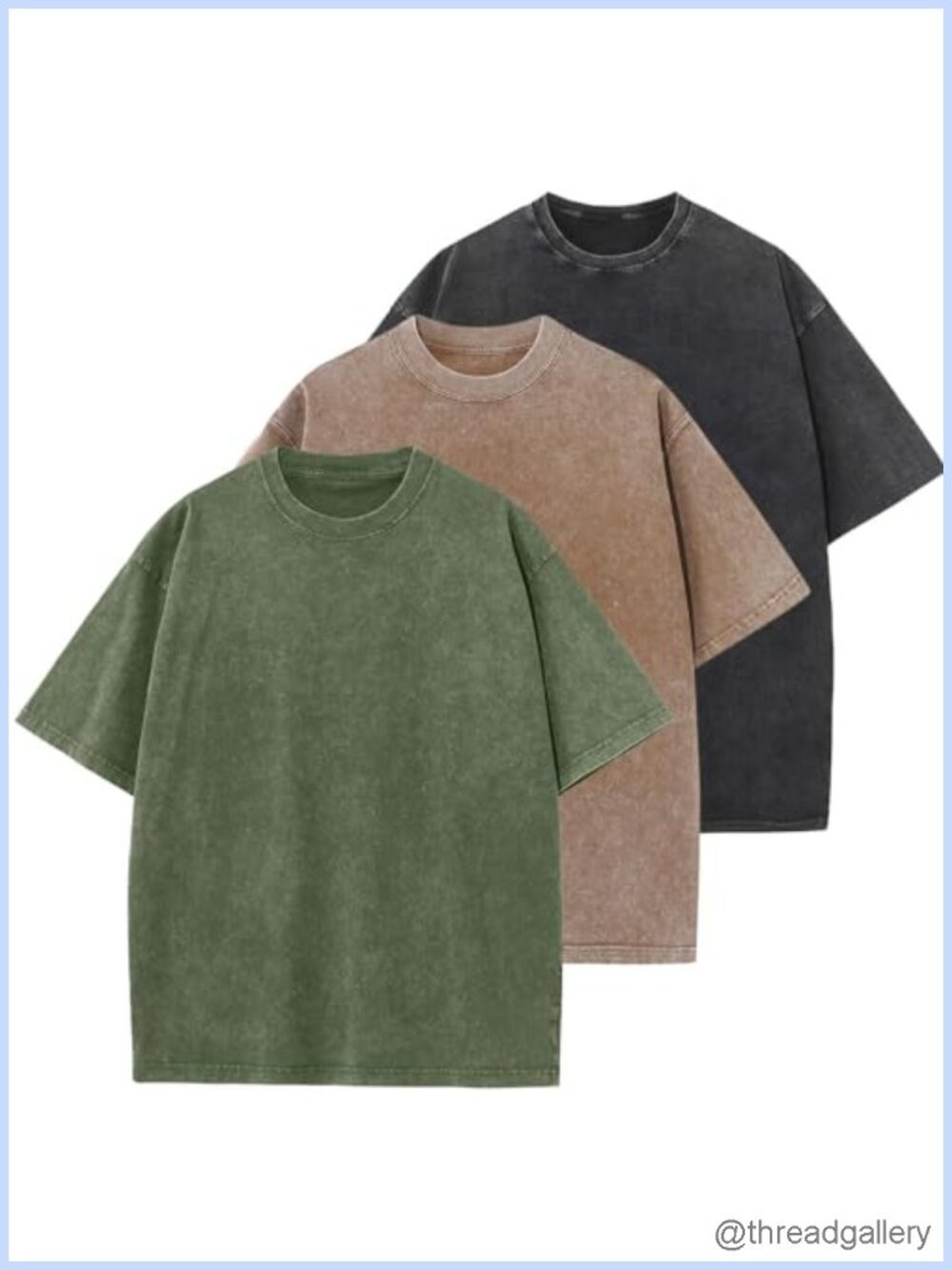 Oversized Cotton T-Shirt Vintage Wash Unisex Short Sleeve Casual Tee